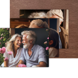 3er Bündel Set - Horizontal Walnuss Glatt