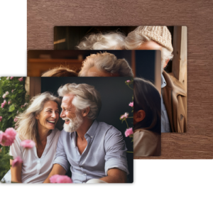 3er Bündel Set - Horizontal Walnuss Relief