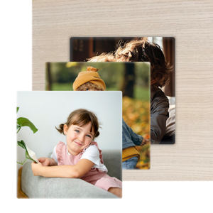 3er Bündel Set – Quadrat Eiche Weiss Glatt