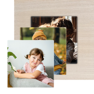 3er Bündel Set – Quadrat Eiche Weiss Relief