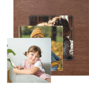 3er Bündel Set - Quadrat Walnuss Matt