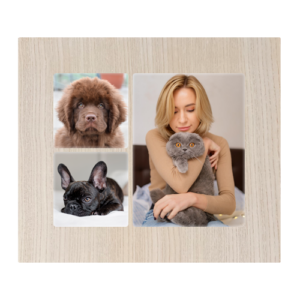 Mosaik Set - Horizontal Links Eiche Weiss Glatt