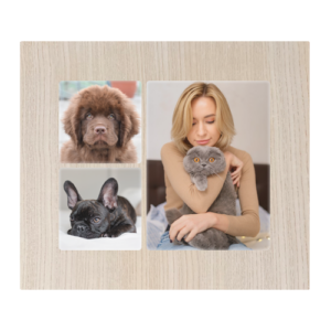 Mosaik Set - Horizontal Links Eiche Weiss Matt