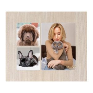 Mosaik Set - Horizontal Links Eiche Weiss Relief