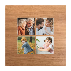 Mosaik Set - Quadrat Eiche Matt