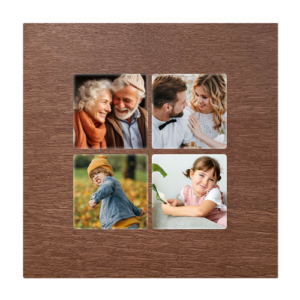 Mosaik Set - Quadrat Walnuss Glatt